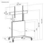 MANHATTAN TV-Wagen Lift & Lock 50-100"