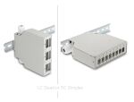 DELOCK LWL Patchfeld 6 Port für SC Duplex/LC Quad grau