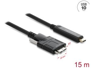 DELOCK Aktiv. Optisches Kab USB-C 10Gbps St > Micro-B St 15m