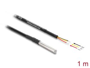 DELOCK Temperaturfühler-Kab > 3x off. Kabelenden DS18B20 1m
