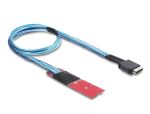 DELOCK M.2 Key M > 1x OCuLink SFF-8612 Konv. mit 45cm Kabel