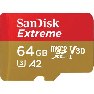 SD-Card 64GB microSDHC SANDISK Extreme UHS-I, inkl. Adapter