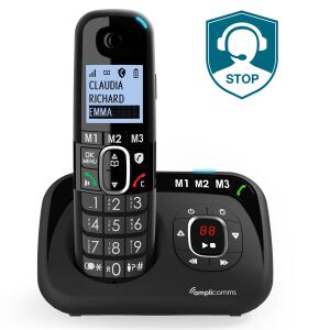 amplicomms BigTel 1580 schwarz Grosstastentelefon