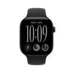 Apple Watch Series 12 GPS 46mm black Aluminium Case with black Sport Band - M/L