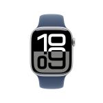 Apple Watch S10 (2024) Aluminium 46mm silber (Sportarmband denim) S/M