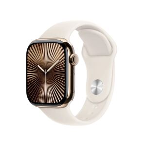 Apple Watch S10 (2024) Titan Cellular 46mm gold (Sportarmband polarstern) S/M