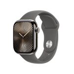 Apple Watch S10 (2024) Titan Cellular 42mm natur (Sportarmband steingrau) M/L