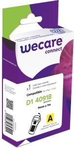 WECARE Schriftband kompatibel zu DYMO S0720730 schwarz auf gelb