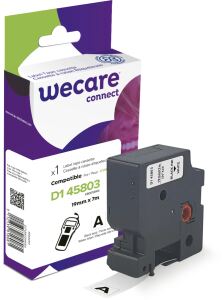 WECARE Schriftband kompatibel zu DYMO S0720830 schwarz auf weiß