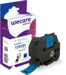 WECARE Schriftband kompatibel zu BROTHER TZE-551 schwarz...