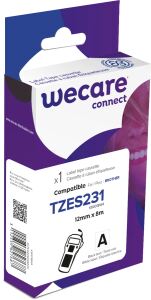 WECARE Schriftband kompatibel zu BROTHER TZE-S231 schwarz auf weiß