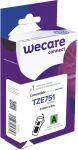 WECARE Schriftband kompatibel zu BROTHER TZE-751 schwarz...