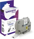 WECARE Schriftband kompatibel zu BROTHER TZE-251 schwarz...