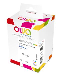 OWA Multipack kompatibel zu BROTHER LC-985 BK/C/M/Y (310/ 265 S.)