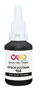 OWA Tinte kompatibel zu EPSON EcoTank 104 BK C13T00P140