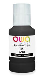 OWA Tintenflasche kompatibel zu HP 32XL BK schwarz (140ml) (6.000 S.)