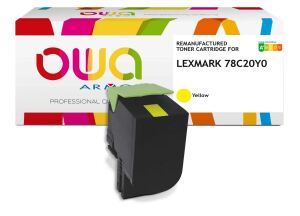OWA Toner kompatibel zu LEXMARK 78C20Y0 yellow (1.400 S.)