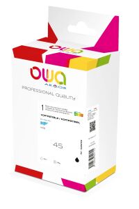 OWA Tinte kompatibel zu HP 45 BK schwarz 51645A