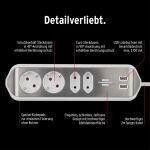 Brennenstuhl estilo Ecksteckdosenl.+ USB 4-fach...