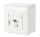 METZ CONNECT Anschlussdose ISO/IEC Cat.6A Modul 1 Port 180°M AP reinw