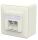 METZ CONNECT Anschlussdose E-DAT C6A IDC 2 Port AP reinweiß