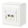 METZ CONNECT Anschlussdose ISO/IEC Cat.6A Modul 2 Port 180°M AP reinw