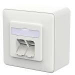 METZ CONNECT Anschlussdose E-DAT C6A IDC 2 Port AP...