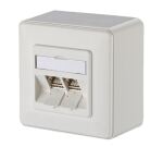 METZ CONNECT Anschlussdose ISO/IEC Cat.6A Modul 2 Port...