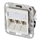 METZ CONNECT Anschlussdose ISO/IEC Cat.6A Modul 3 Port...