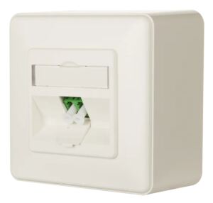 METZ CONNECT OpDAT Anschlussdose AP 1xLC-D SM APC reinweiß