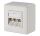 METZ CONNECT Anschlussdose ISO/IEC Cat.6A Modul 3 Port 270°M AP reinw