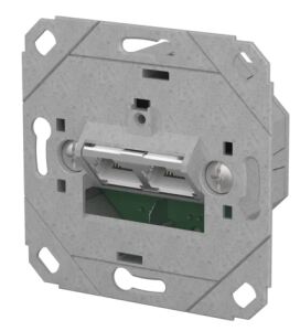 METZ CONNECT Anschlussdose E-DAT C6A IDC 2 Port UP0 metallisch