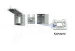 METZ CONNECT IP44 SG AP-Gehäuse Keystone unbestückt grau