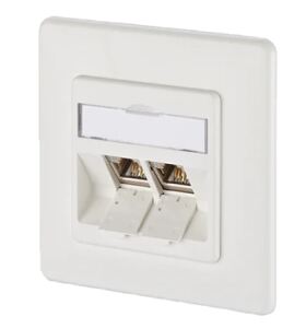 METZ CONNECT Anschlussdose E-DAT Modul TIA/EIA Cat.6A 8/8(8) UP reinw