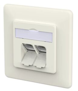 METZ CONNECT Anschlussdose E-DAT C6A LSA++ 2 Port UP reinweiß