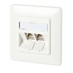 METZ CONNECT Anschlussdose ISO/IEC Cat.6A Modul 2 Port...
