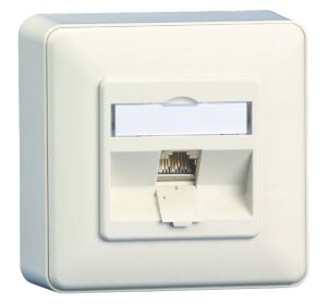 METZ CONNECT Anschlussdose E-DATmodul 8(8) AP leer 1 Port reinweiß
