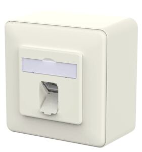 METZ CONNECT Anschlussdose E-DAT C6A LSA++ 1 Port AP reinweiß