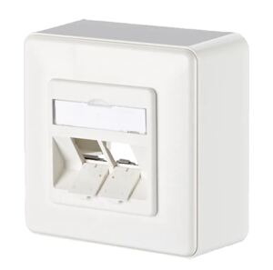 METZ CONNECT Modul Anschlussdose AP 2 Port unbestückt reinweiß