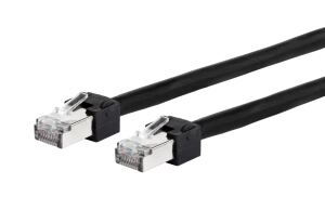 METZ CONNECT Patchkabel Cat.6 Ultraflex500 VoIP AWG 26 schwarz 1,0m
