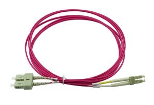 BlueOptics LWL Patchkabel LC / SC MM OM4 magenta 1,0m