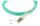 BlueOptics LWL Patchkabel LC / LC MM OM3 aqua 2,0m