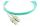 BlueOptics Duplex LWL Patchkabel SC-SC OM3 2 Meter InfiniBand/Glasfaserkabel 2 m Cyan
