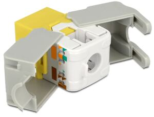 DELOCK Keystone Modul RJ45 Buchse > LSA Cat.6 UTP gelb