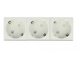 DELOCK Easy 45 Schuko-Steckdose (VPE 5) 3-fach 45°-Anordnung 45 x 45mm