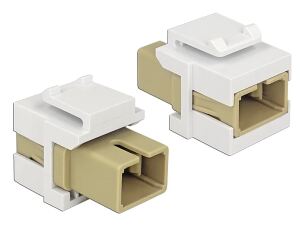 DELOCK Keystone Modul SC Simplex Buchse > SC Simplex Buchse beige/ weiß