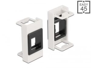 DELOCK Easy 45 Modul Keystone Halterung 22,5 x 45mm weiß/ schwarz