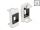 DELOCK Easy 45 Modul Keystone Halterung 22,5 x 45mm weiß/ schwarz