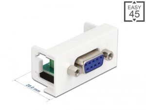 DELOCK Easy 45 Modul D-Sub 9 Pin Buchse > 6 Pin Terminalblock 22,5 x 45mm