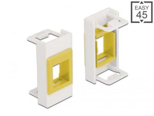 DELOCK Easy 45 Modul Keystone Halterung 22,5 x 45mm weiß/ gelb